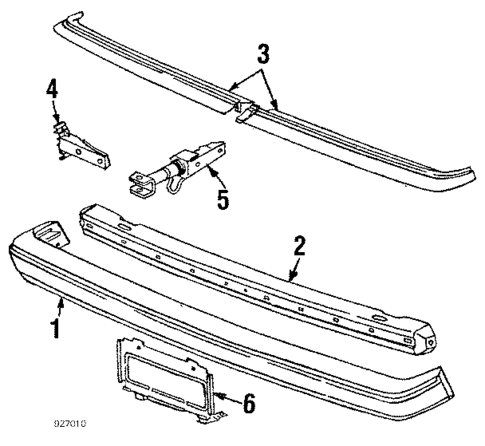 Bumper & Components - Front for 1985 Volkswagen Scirocco #0