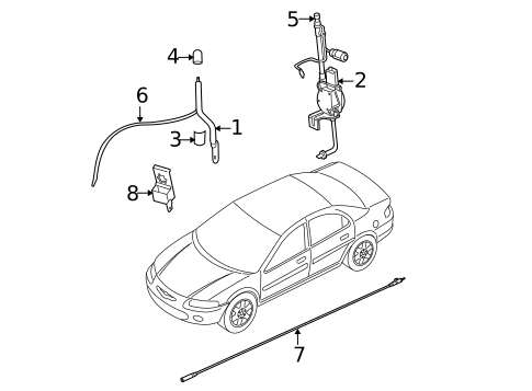 Antenna & Radio for 2002 Dodge Stratus #0
