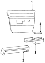 E6MY5427406AGG - Body: Rear Door Trim for Mercury: Colony Park, Grand Marquis, Marquis Image