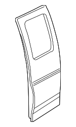 15960359 - Body: Body Side Molding for Chevrolet: Express 1500, Express 2500, Express 3500, P30 | GMC: Savana 1500, Savana 2500, Savana 3500 Image