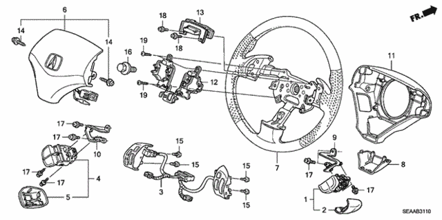 Steering Wheel (SRS) for 2008 Acura TSX #0