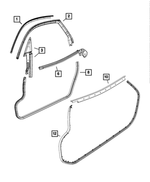 68096409AC - Doors, Door Mirrors and Related Parts: Weatherstrip Retainer, Left for Mopar Image
