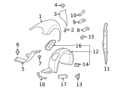 Fender & Components for 2018 Volkswagen Beetle #0