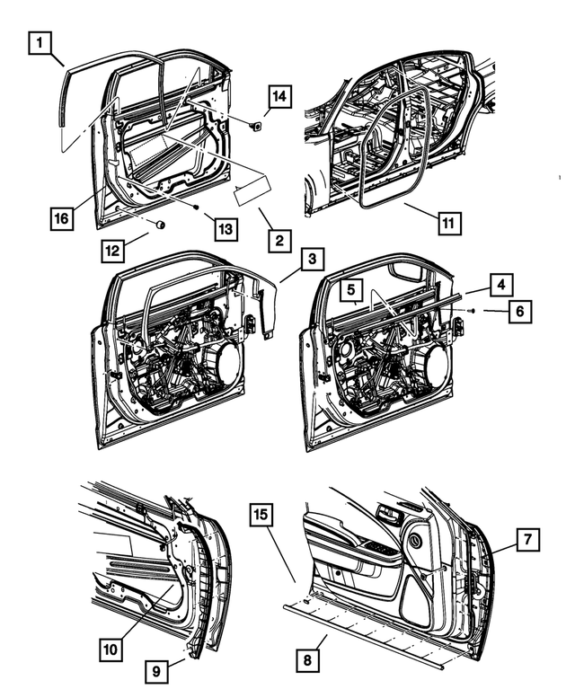 55315140AD - Doors, Door Mirrors and Related Parts: Front Door Molding, Right for Mopar Image image