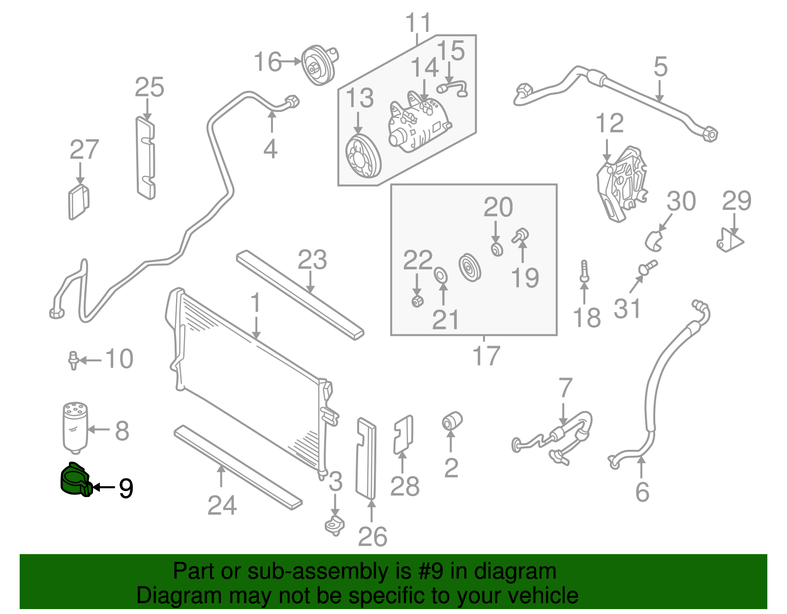 Dehydrator Bracket - Nissan (92135-8B400)