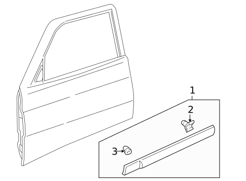 Exterior Trim - Door for 2001 Saab 9-3 #0
