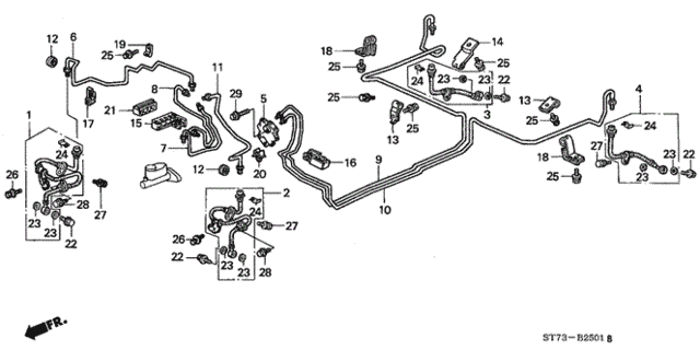 Brake Lines (2) for 1998 Acura Integra #0