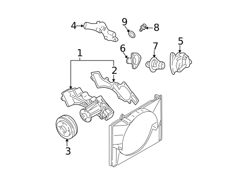 Water Pump for 1996 Nissan Pathfinder #0