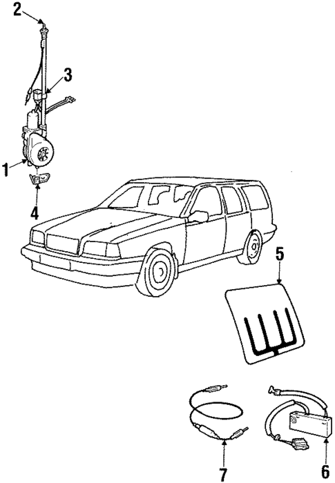 Antenna & Radio for 1995 Volvo 850 #0