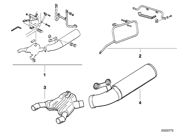 18121338724 - : Front Muffler for BMW-Motorrad Image