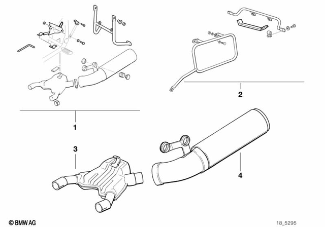 18121338724 - : Front Muffler for BMW-Motorrad Image