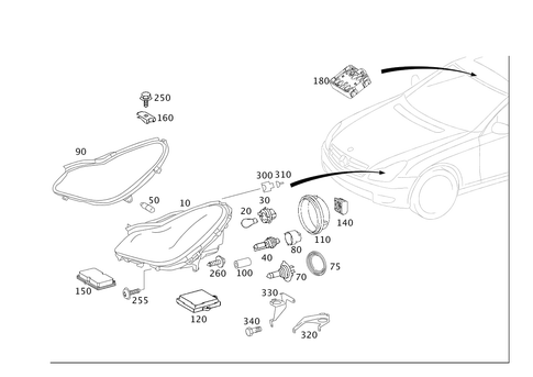 Front Illumination for 2006 Mercedes-Benz CLS55 AMG #0