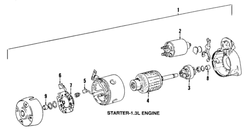 Starter for 1995 Suzuki Samurai #0