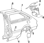 8648221250 - : Mud Guard for Mitsubishi Image