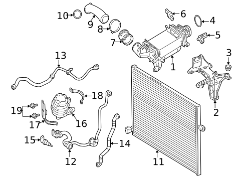 Intercooler for 2019 Mercedes-Benz GLC300 #0