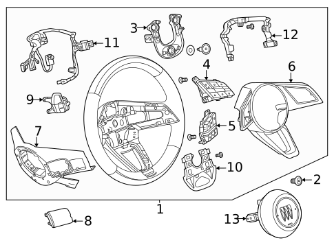 Steering Wheel for 2026 Buick Enclave #0