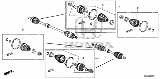 Driveshaft Set Short Parts for 2013 Honda Civic #0