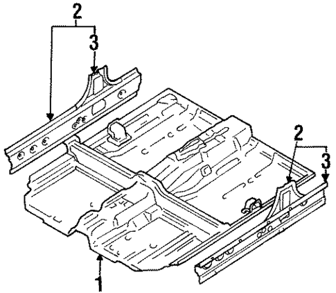 Floor & Rails for 1996 Suzuki Esteem #0