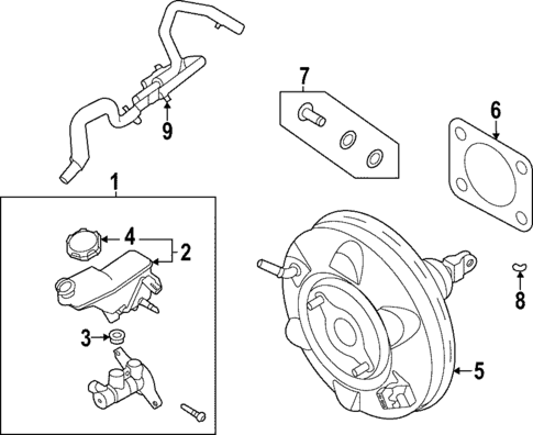 Master Cylinder - Components On Dash Panel for 2023 Kia Sportage #0