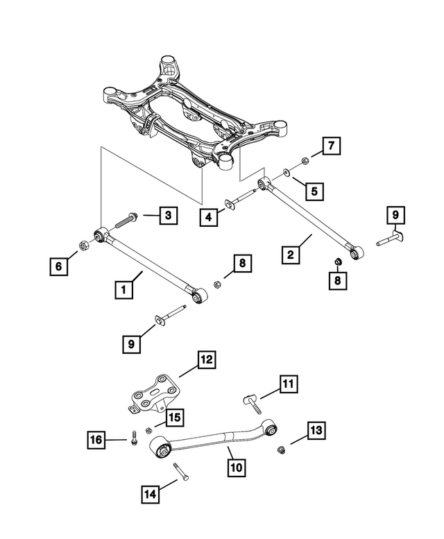 6511781AA - Rear Suspension: Hex Lock Nut for Mopar Image
