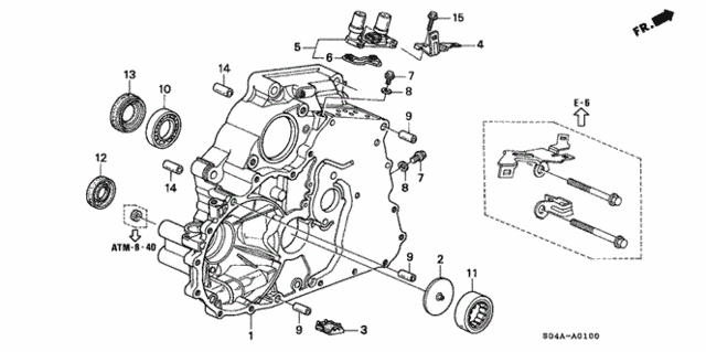 AT Torque Converter Housing for 2000 Honda Civic #0
