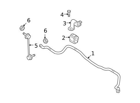 Stabilizer Bar & Components for 2011 Mazda 6 #0
