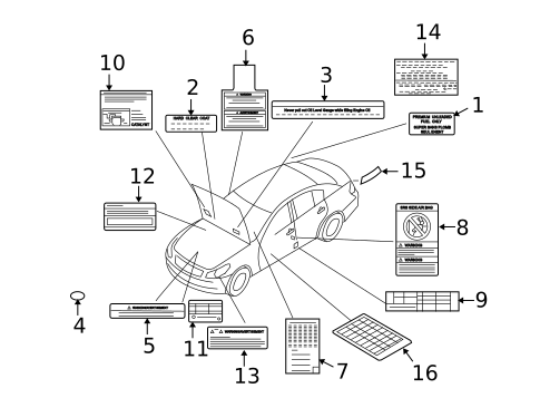 Labels for 2014 INFINITI Q60 #0
