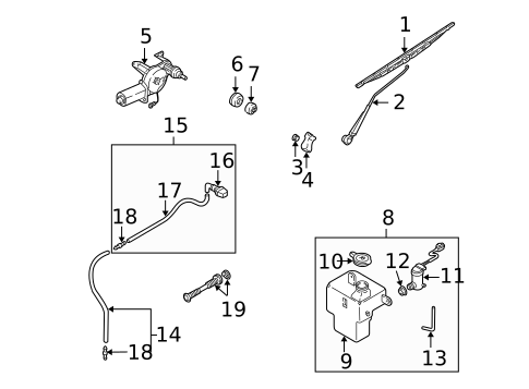 Wipers for 2002 Kia Sedona #1