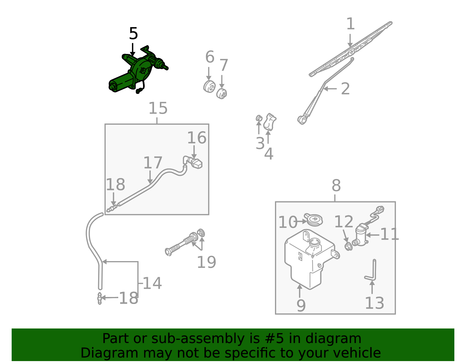 0K53A-67450 - Wiper Motor 2002 Kia Sedona | Kia Parts Space