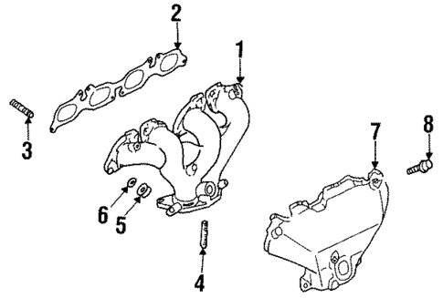 Exhaust Manifold for 1999 INFINITI G20 #0