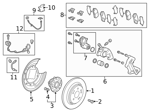Rear Brakes for 2017 Acura TLX #0