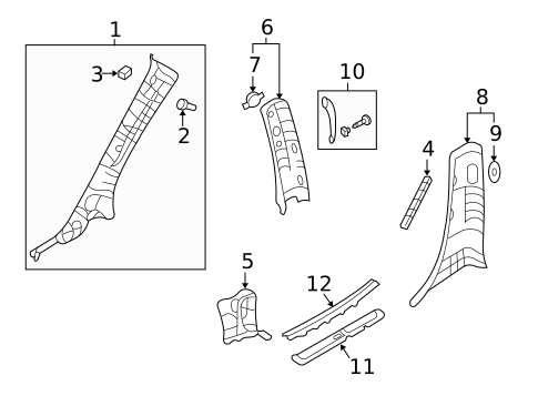 Sliding Door for 2007 Hyundai Entourage #1