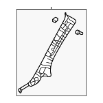 858114D000QW - Body: Windshield Pillar Trim for Hyundai: Entourage Image