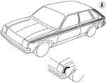 52351864 - Body: Stripe Tape for Chevrolet: Chevette Image