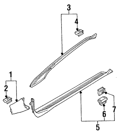 Interior Trim - Pillars for 1996 Mitsubishi Eclipse #0