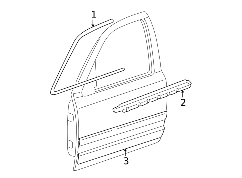 Exterior Trim - Front Door for 2006 Ford Crown Victoria #0