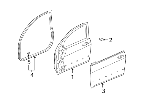 Door & Components for 2006 Acura TL #1