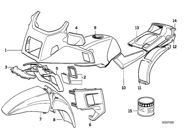 46631456001 - Body Equipment: Covering Lower Part - Schwarz for BMW-Motorrad Image