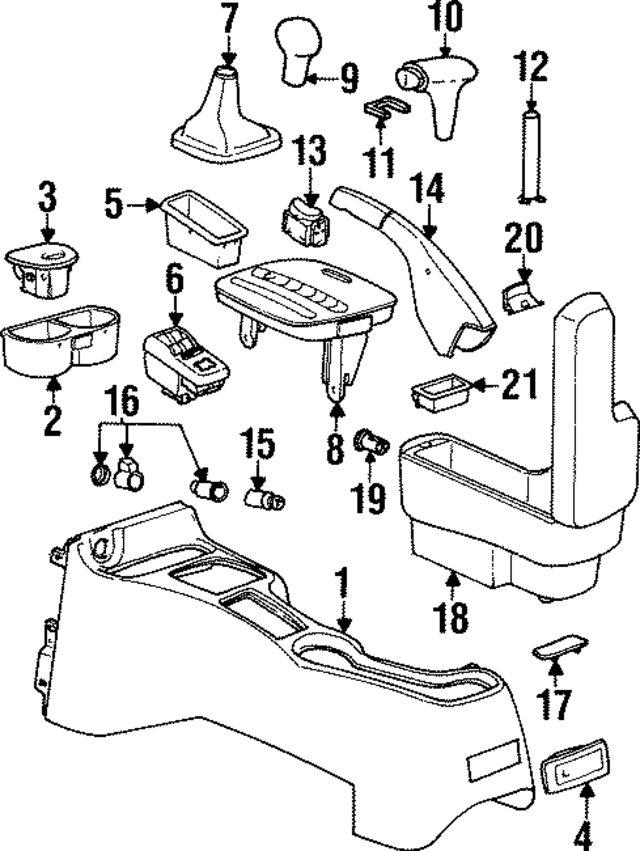 21041770 - Brakes: Parking Brake Lever Cover for GM Image