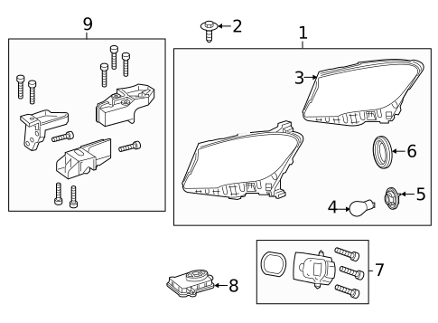 Headlamp Components for 2016 Mercedes-Benz SLK55 AMG #3