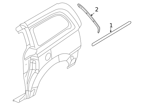 Exterior Trim - Side Panel for 2011 Volkswagen Routan #0