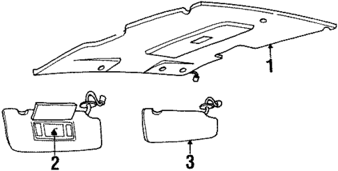 Interior Trim - Roof for 1990 Chevrolet Beretta #0