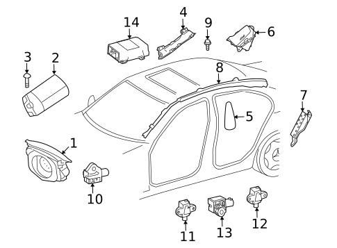 Air Bag Components for 2014 Mercedes-Benz G550 #2