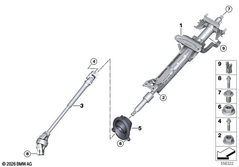 Steering Column for 2023 BMW i4 M50 xDrive #0