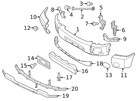 Bumper & Components - Front for 2011 Nissan TITAN #0