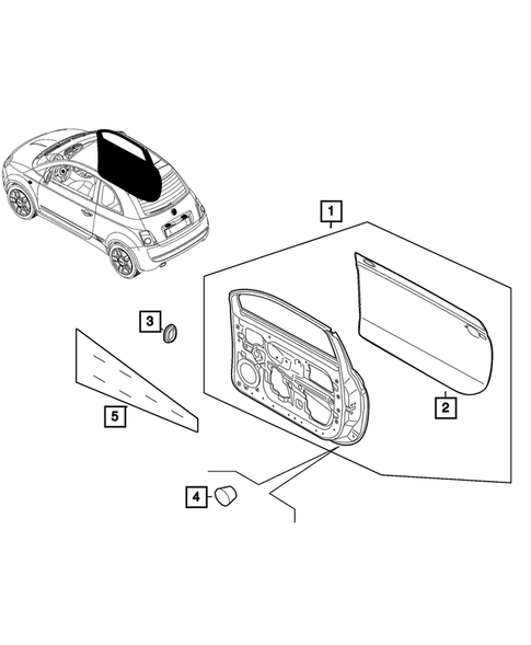 Front Door for 2024 Fiat 500E #1