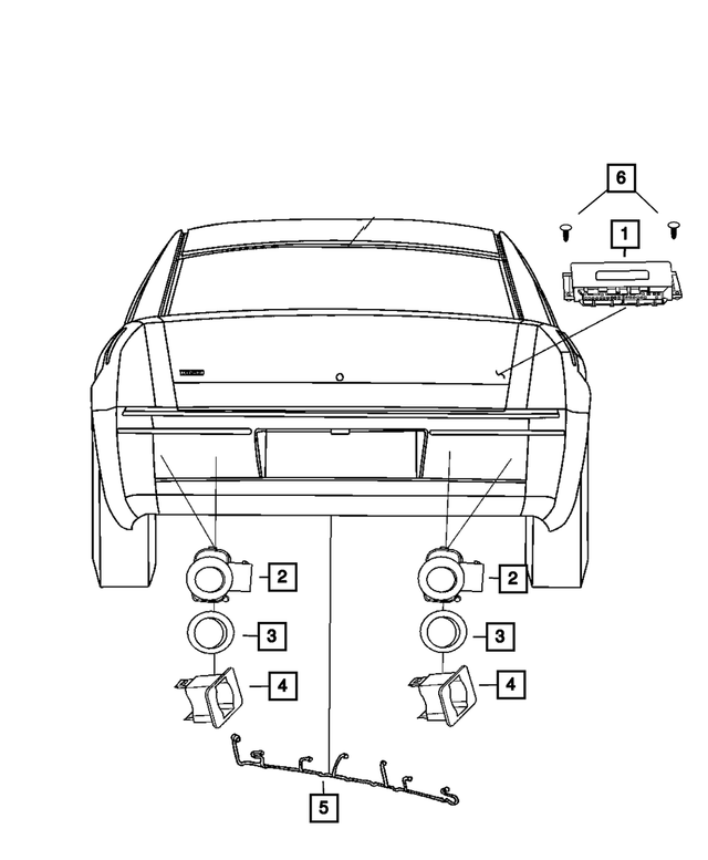 68163778AA - Electrical: Park Assist Sensor Bracket for Mopar Image image