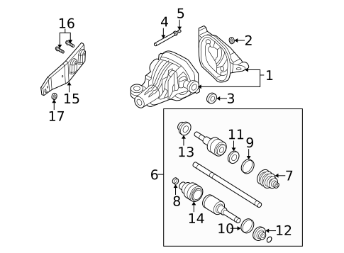 Carrier & Components for 2005 Lincoln Navigator #0