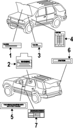 8971345680 - Body: Air Bag Label for Isuzu Image