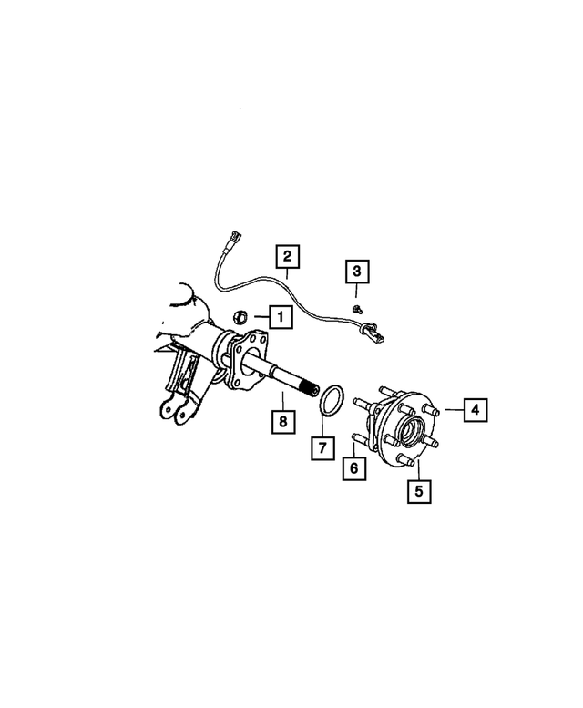 « 6101688 – Rear Axle; Corporate 213 MM; Differential and Drive Line : Hexagonal De Blocage Ecrou, Montage pour Mopar Image »